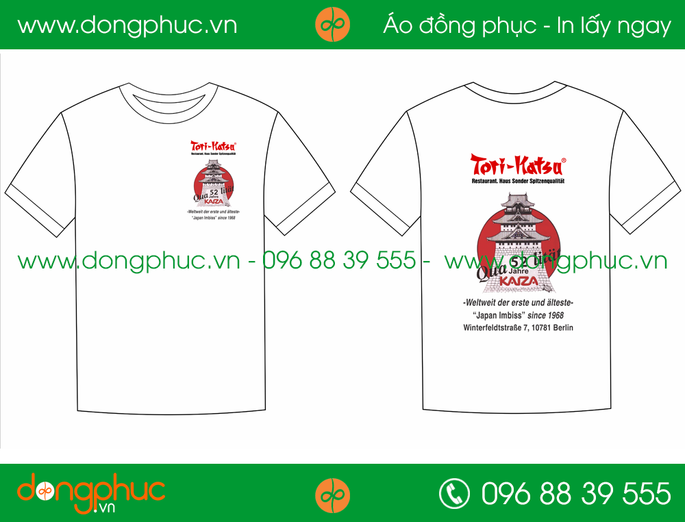 Áo phông đồng phục nhà hàng toti hats